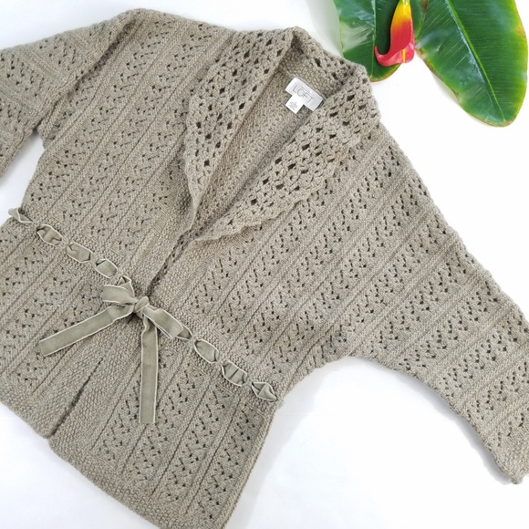 LOFT Sweaters - 4 x $25 Loft Cable Knit Chunky Wool Cardigan  S